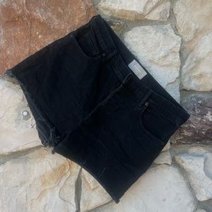 Everlane black denim cheeky shorts (31)